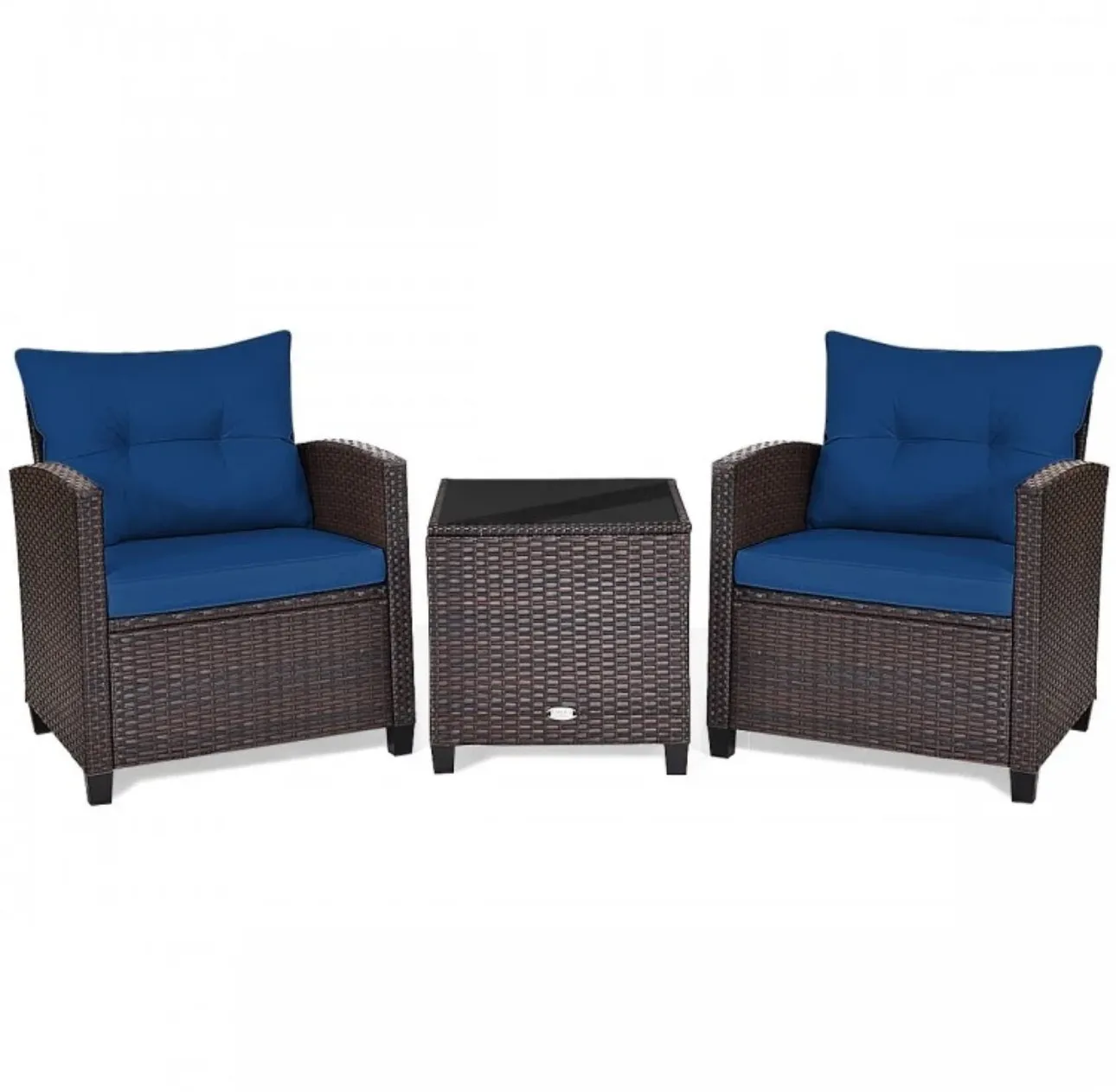 Super Relaxing 3-Piece Heavy Duty Rattan / Wicker Patio Furniture Set With Washable Cushions | Waterproof | 6 Colours