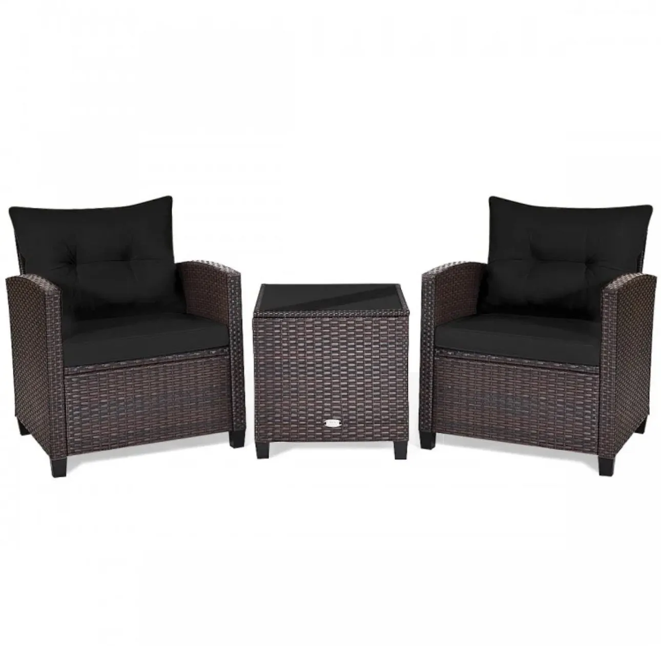 Super Relaxing 3-Piece Heavy Duty Rattan / Wicker Patio Furniture Set With Washable Cushions | Waterproof | 6 Colours