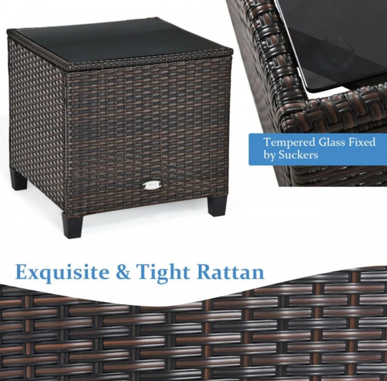 Super Relaxing 3-Piece Heavy Duty Rattan / Wicker Patio Furniture Set With Washable Cushions | Waterproof | 6 Colours