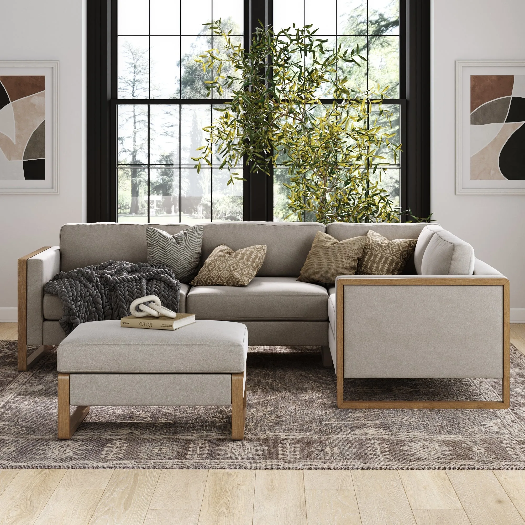Upholstered Ottoman with Hidden Storage