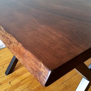 Vintage Maple Live Edge Coffee Table