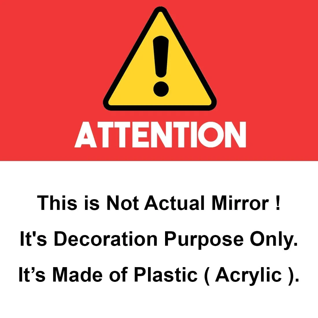 WallDaddy - Self Adhesive Plastic Oval Mirror for Wall Stickers (30x20) Cm Frameless Flexible Mirror for Bathroom | Bedroom | Living Room (AG-OvalMirror) Wall Sticker Mirror Non-Glass