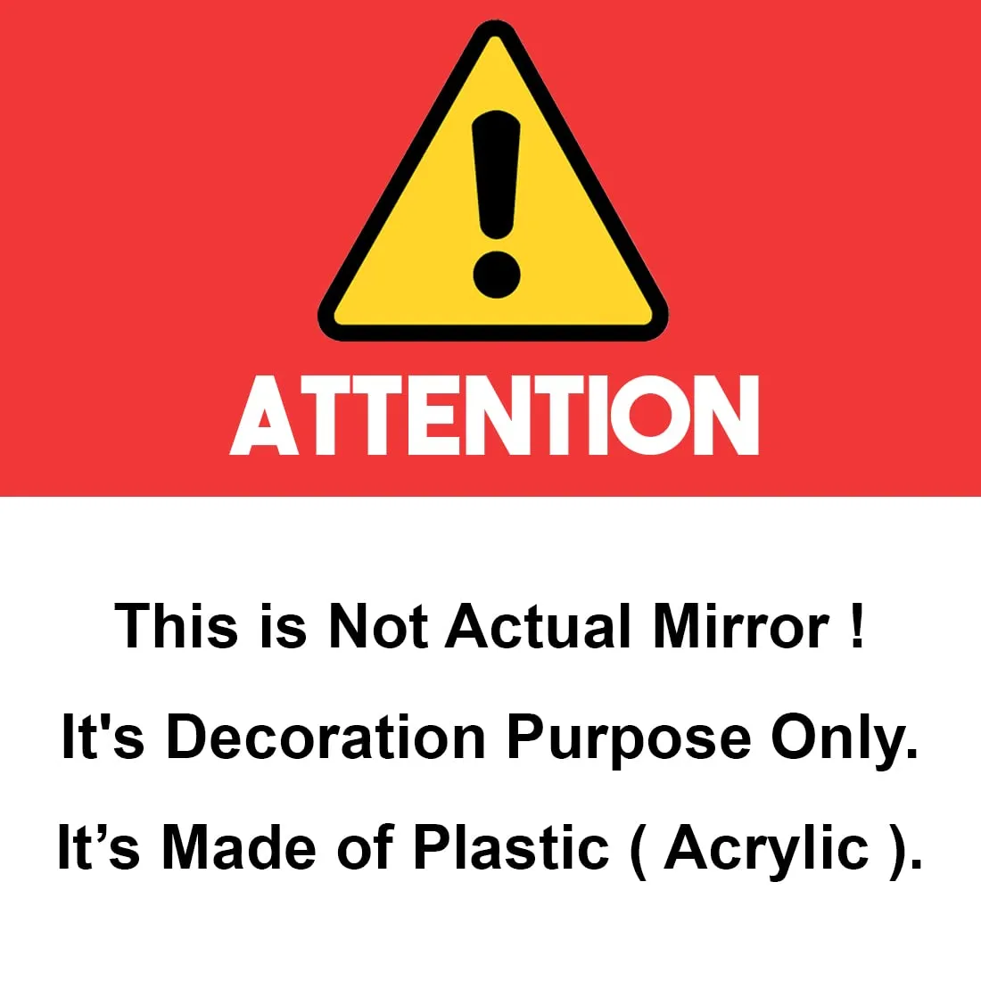 WallDaddy - Self Adhesive Plastic Oval Mirror for Wall Stickers (30x20) Cm Frameless Flexible Mirror for Bathroom | Bedroom | Living Room (J-OvalMirror) Wall Sticker Mirror Non-Glass, Silver, Unframed