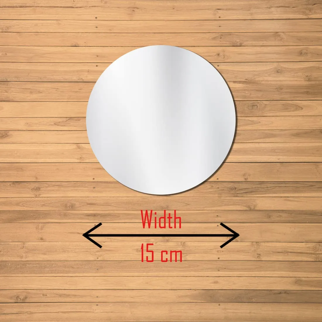WallWear Mirror Sticker for Home | Mirror Finish Wall Stickers | Pack of 9 (Circle Silver) -Self Adhesive Acrylic Sticker, Mirror Stickers for Home & Festivals Decoration