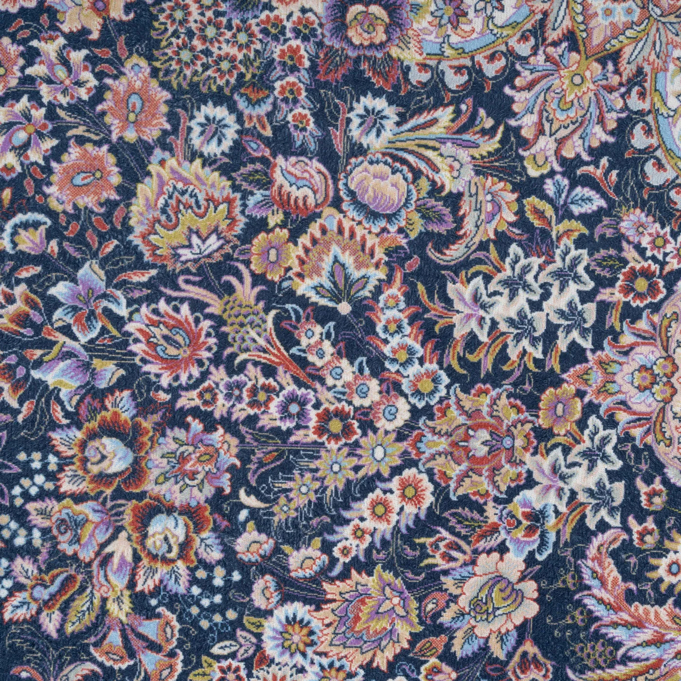 Washable Low Pile Blue Vintage Rug - Darcie
