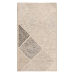 White Swedish Flatweave Wool Rug - 2'10" x 5'