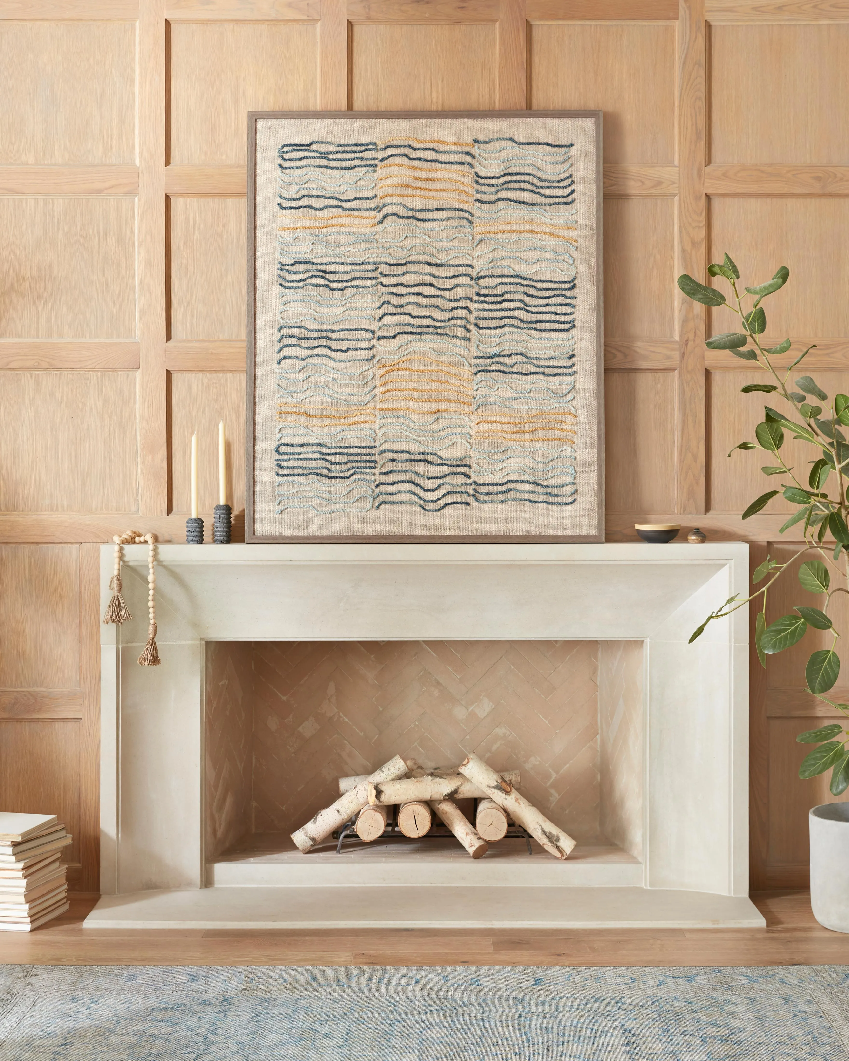 Wynter Rug in Ocean & Silver