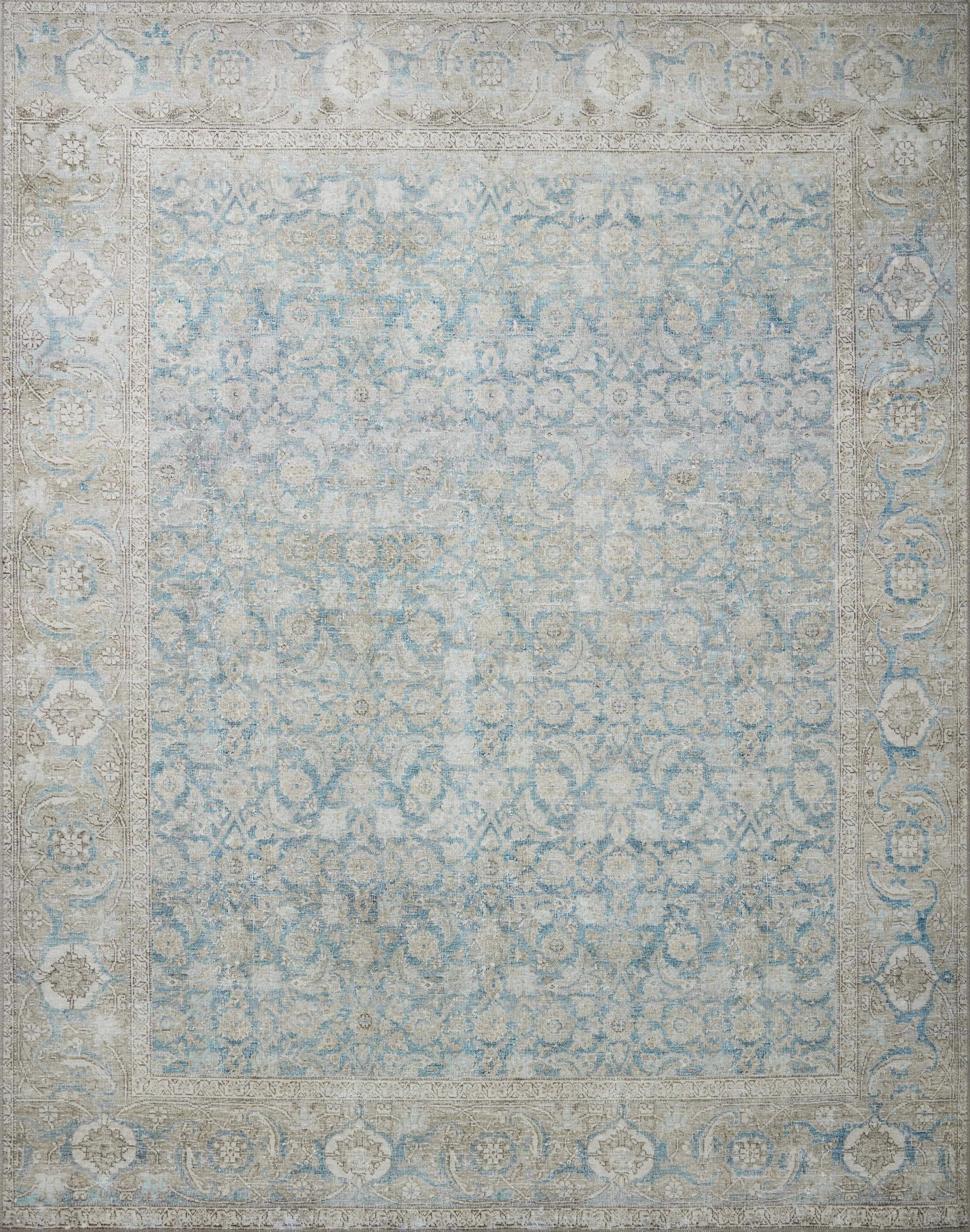 Wynter Rug in Ocean & Silver