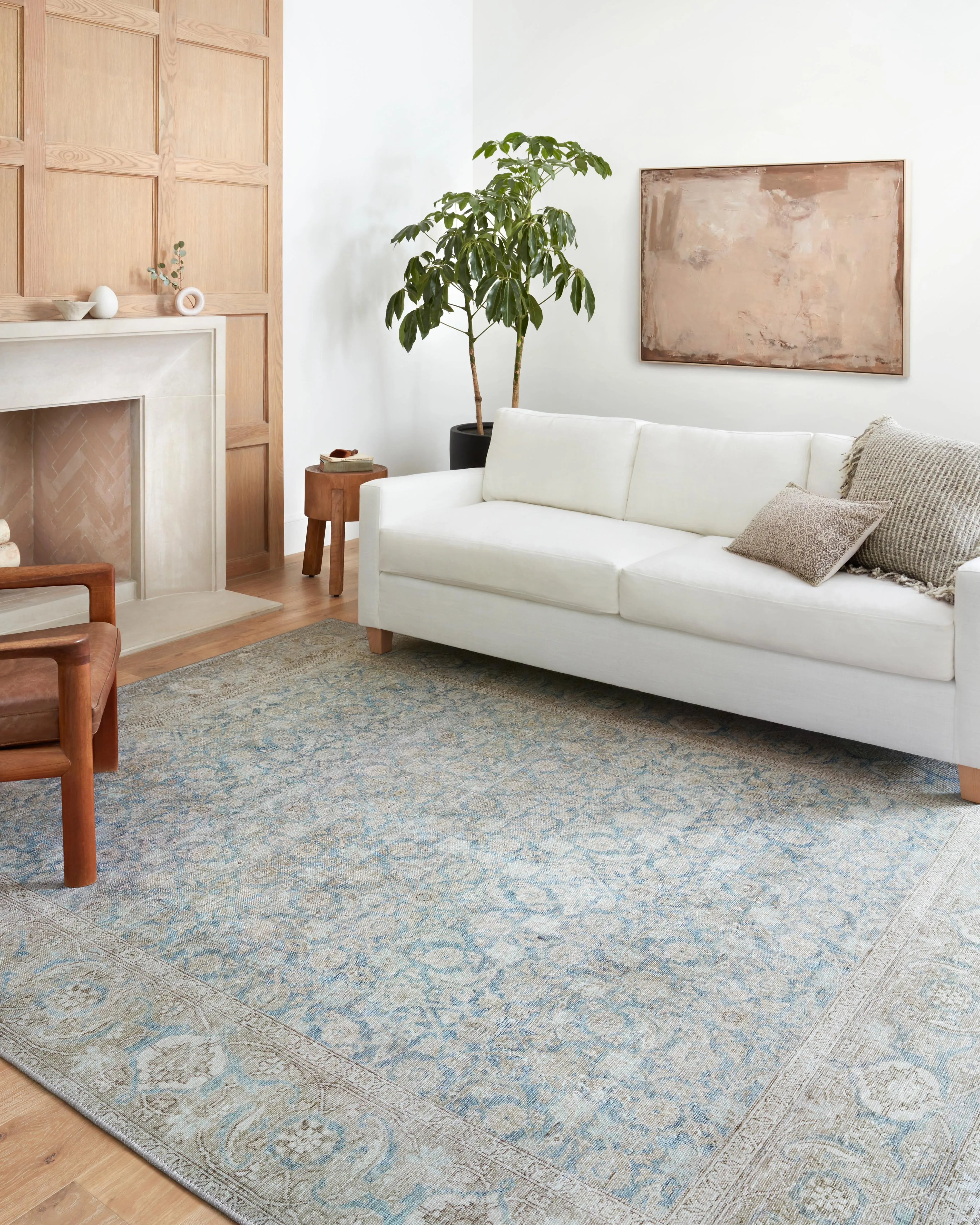 Wynter Rug in Ocean & Silver